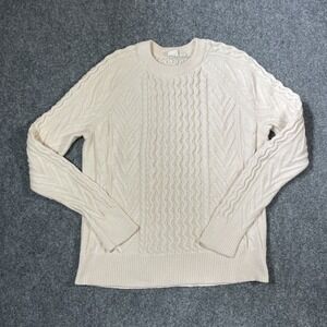 Vintage Gap Cable Knit Sweater Size Medium Crewneck Pullover Fisherman Maritime
